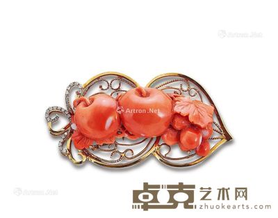 孩儿面红珊瑚吊坠 5×2.5cm