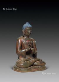 金元时期 铜胎加彩释迦摩尼佛造像