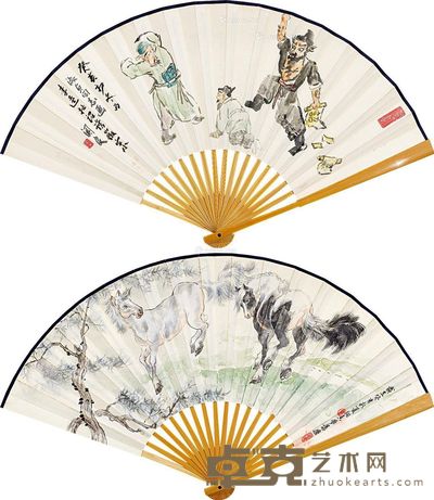 关良 梦愚 人物 51×18cm