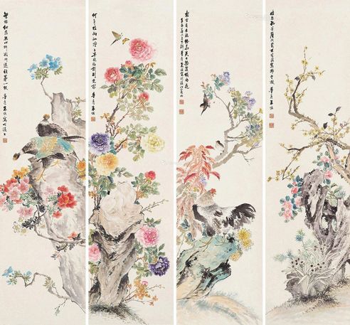 朱梦庐 花鸟
