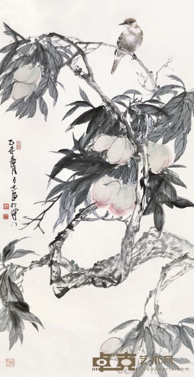 姜立志 花鸟 136×68cm