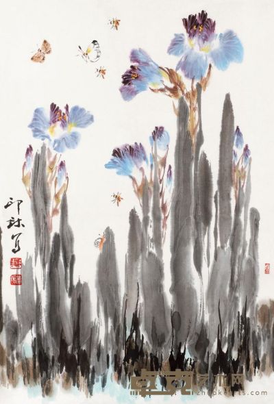 萧朗 花卉 67×47cm