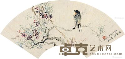 奚冈 春燕图 18×51cm