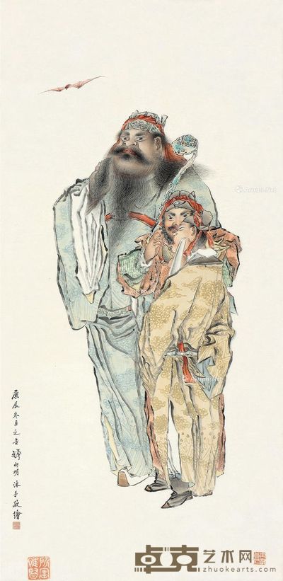 钱向明 福从天降 136×67cm