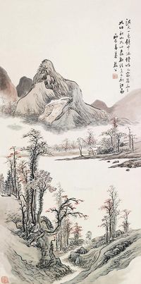 郑苌 山水