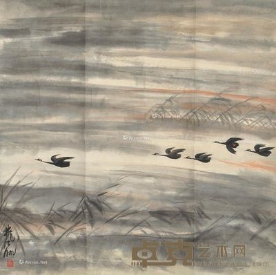林风眠 芦雁图 68×68cm