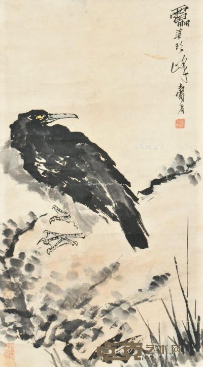 潘天寿 花鸟 79×43cm