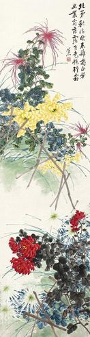 吴笠仙 花卉