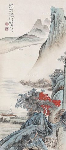 顾坤伯 青绿山水