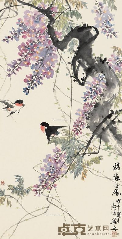 张辛稼 锦帐春风 98×50cm