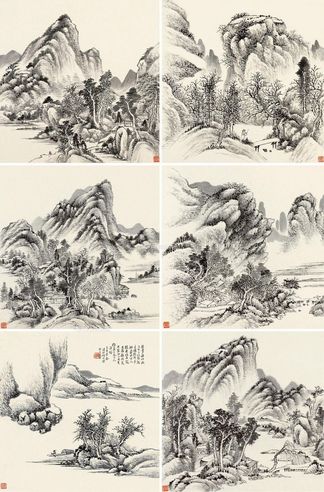 何维朴 溪山幽境册