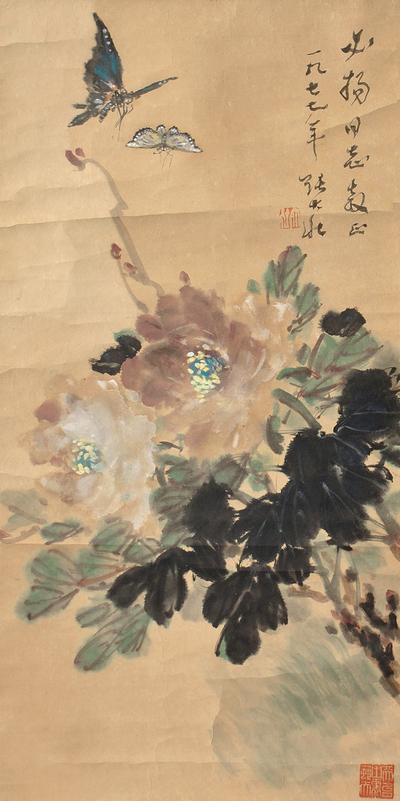 张大壮 花蝶图