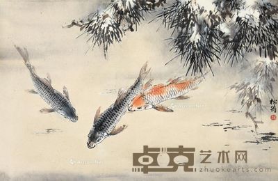 赵松筠 鱼乐图 62×94.5cm