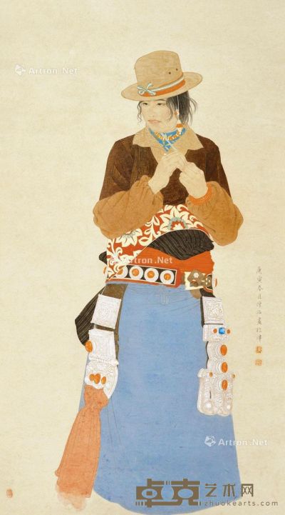 陈治 藏女 118×67cm