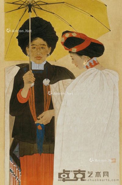 杨可 云上人家之一 92×57cm