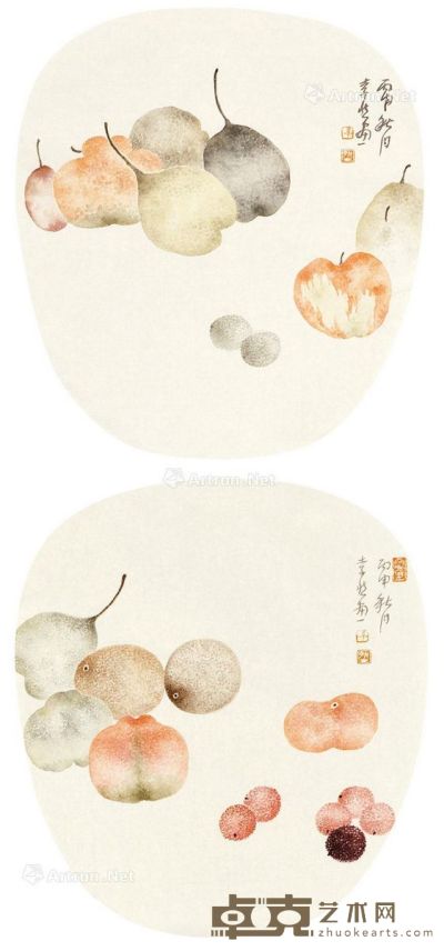 李然 夏果清香 31×28cm×2