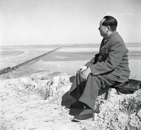 侯波 1952年 毛泽东主席视察黄河