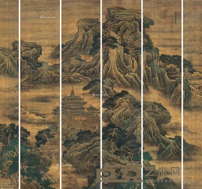袁耀 蓬莱仙境 212×222cm