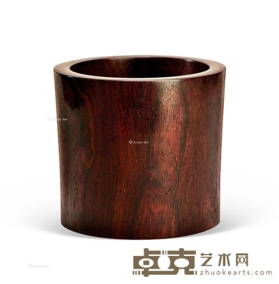 紫檀木大笔筒 高19.3cm；直径21.3cm