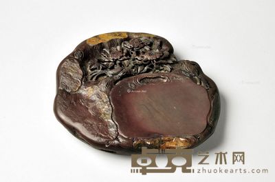 牡丹纹端砚 5.7×25×22cm