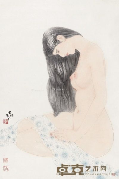 何家英 裸女图 90.5×60.5cm