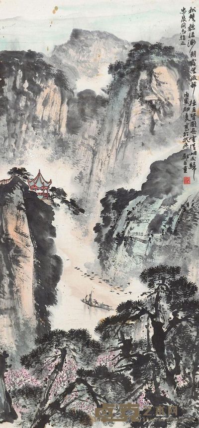 郑百重 山水 95.5×44.5cm