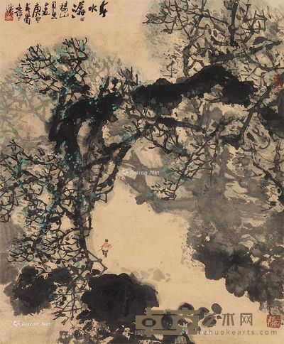 李文信 春雨潺潺 53×44cm
