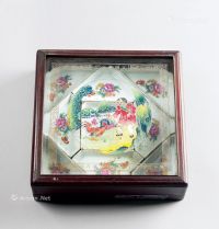 民国（1912～1949） 粉彩花卉纹九子盘