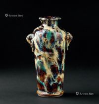 清代（1644～1911） 长沙窑双象环耳小瓶