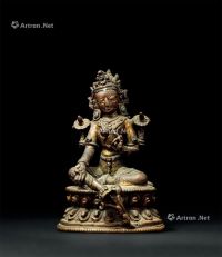明代（1368～1644） 铜鎏金金刚菩萨座像