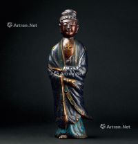 清代（1644～1911） 铜掐丝珐琅观音立像