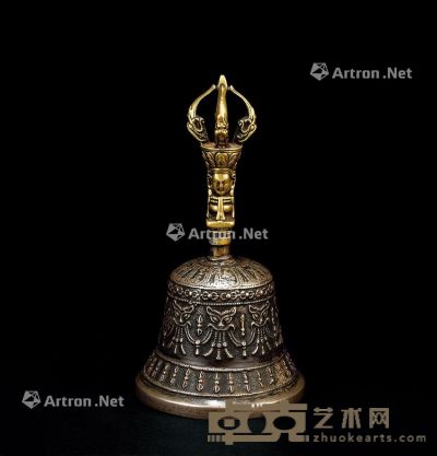 清代（1644～1911） 铜鎏金金刚铃 高16.7cm?