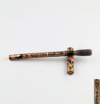 明代（1368-1644） 大漆嵌螺钿人物纹毛笔