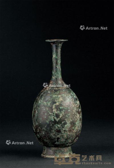 唐代（618-907） 青铜弦纹净瓶 高19.7cm