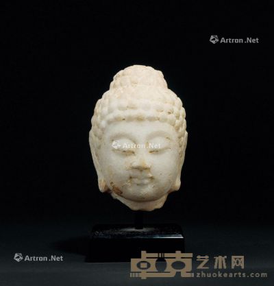 唐代（618-907） 汉白玉佛首 高13.8cm