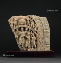 3-4世纪 供养说法圆石碑