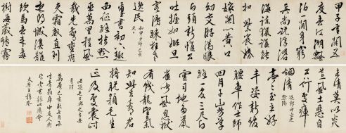王穉登 万历己亥（1599年）作 行书七言诗卷 手卷 水墨纸本