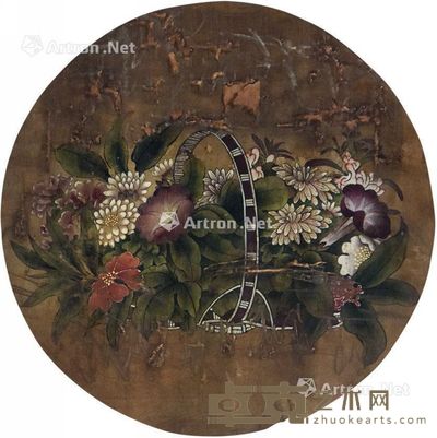 佚名 花卉 25×25cm