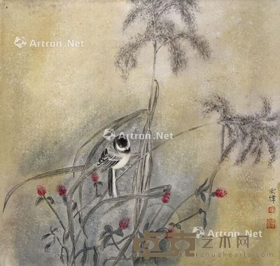 江宏伟 花鸟 48×50cm