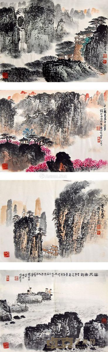 钱松嵒 山水 31×41cm×10
