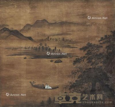 佚名 山水人物 35×38cm