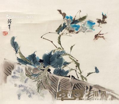 任伯年 花卉 31×34cm