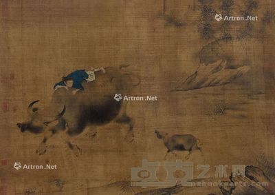 佚名 牧牛图 92×64cm