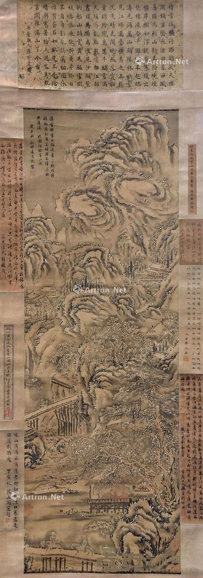 袁尚统 山水 136×46cm