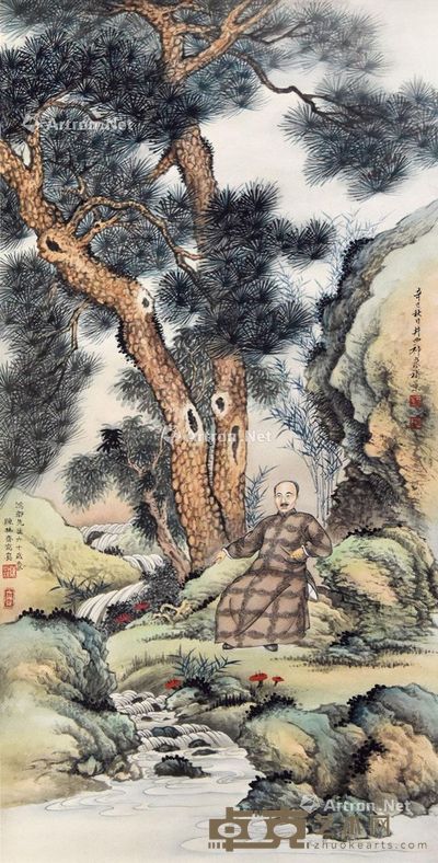 祁昆 人物 66×32cm