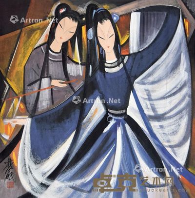 林风眠 翩翩起舞 69×67cm