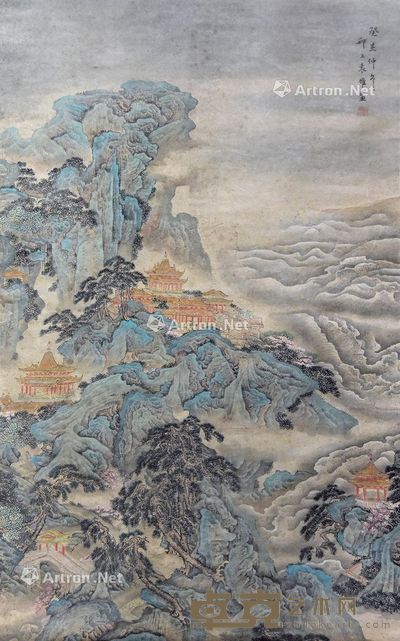 袁耀 山水 126×78cm