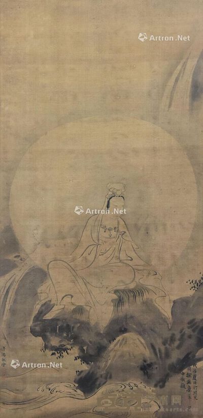 溥儒 水月观音 85×41cm
