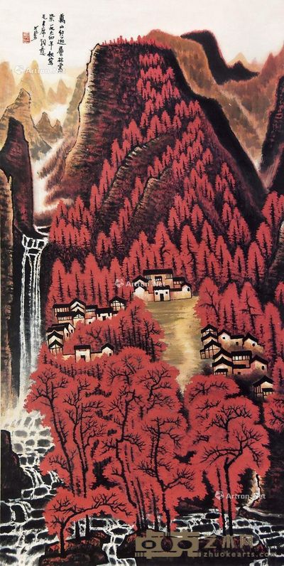 李可染 万山红遍 135×68cm