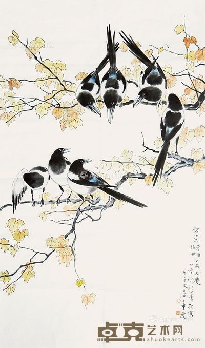 徐悲鸿 喜鹊 102×61cm